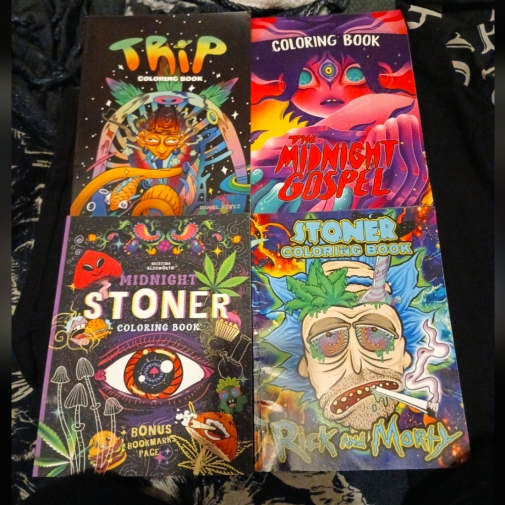 Psychedelic Coloring Book Set - Midnight Gospel, Rick and Morty